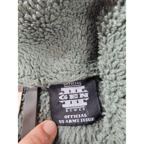 US Army ECWCS Gen III Fleece Jacket Mens Large Long Sage Green Cold Weather - Picture 2 of 10